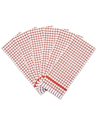Sloppy Chef Classic Checkered Kitchen Towels (Pack of 6), 100% Cotton, 15x25 in.