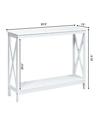 2-Tier Console Table x-Design Bookshelf Sofa Side Accent Table