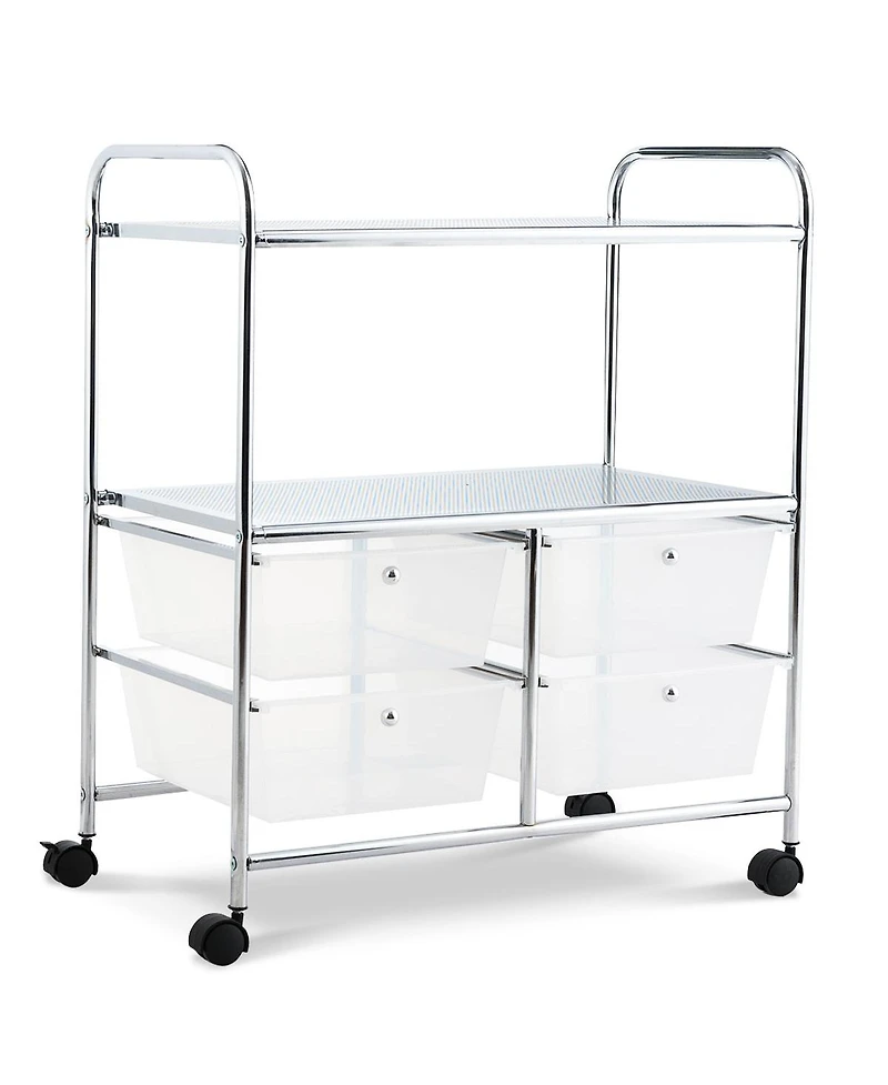 4Drawer Rolling Storage Cart shelf Scrapbook Paper Office School Organizer