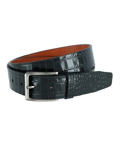 Trafalgar Men's Matisse 35mm Mock Croc Leather Belt