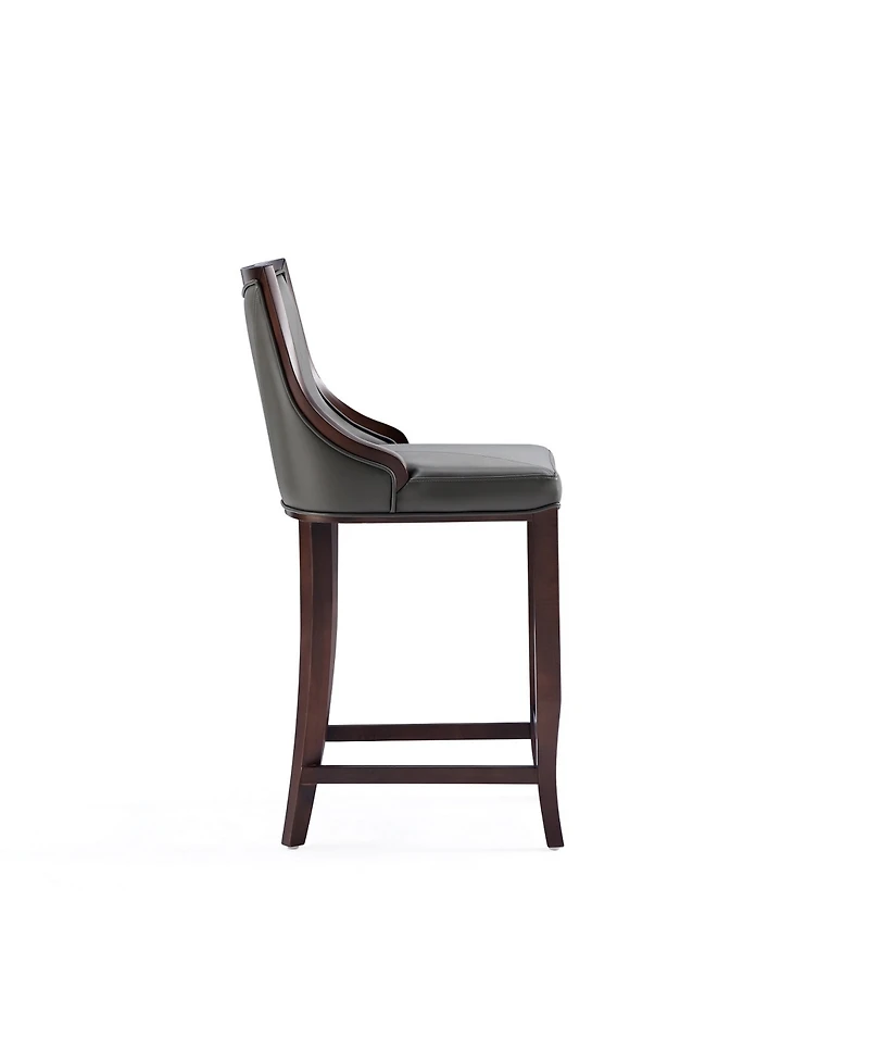 Manhattan Comfort Emperor Leatherette Upholstered Barstool