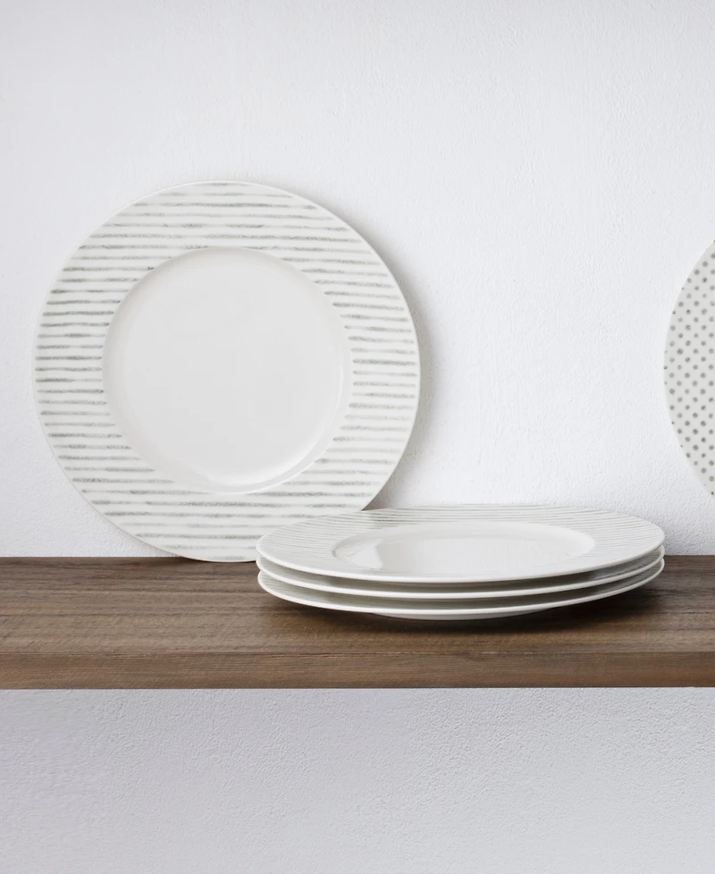 Noritake Hammock Stripes Rim Salad Plates, Set of 4
