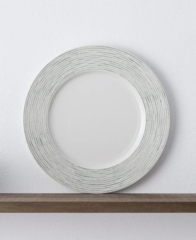Noritake Hammock "Stripes" Rim Dinner Plates, Set of 4