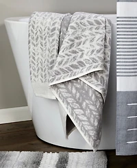 Skl Home Distressed Leaves Turkish Cotton 2 Piece Hand Towel Set, 26" x 16"