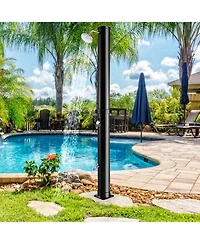 7.2 Ft 10 Gallon Solar Heated Shower w/Adjustable Head & Foot Tap Spigot
