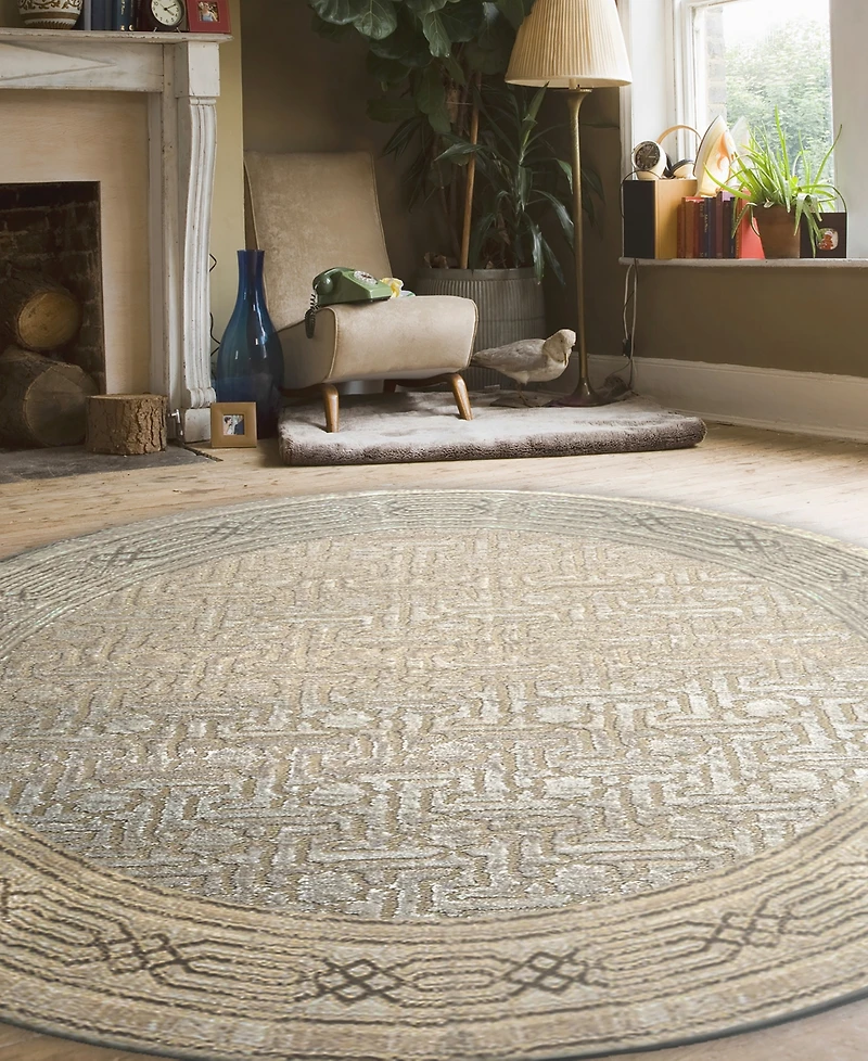 Closeout! Km Home Davide 1231 5'3" x Round Area Rug