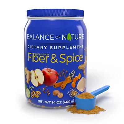 Balance of Nature Fiber & Spice - Psyllium Husk, Flax Seed, Turmeric & Apple