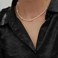 Joey Baby 18K Gold Plated Mixed Large & Small Freshwater Pearl - Kylie Necklace 18" For Women