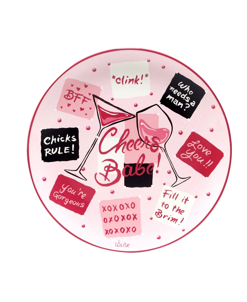 Certified International Lolita Divas on the Loose 4 Piece Dessert Plate