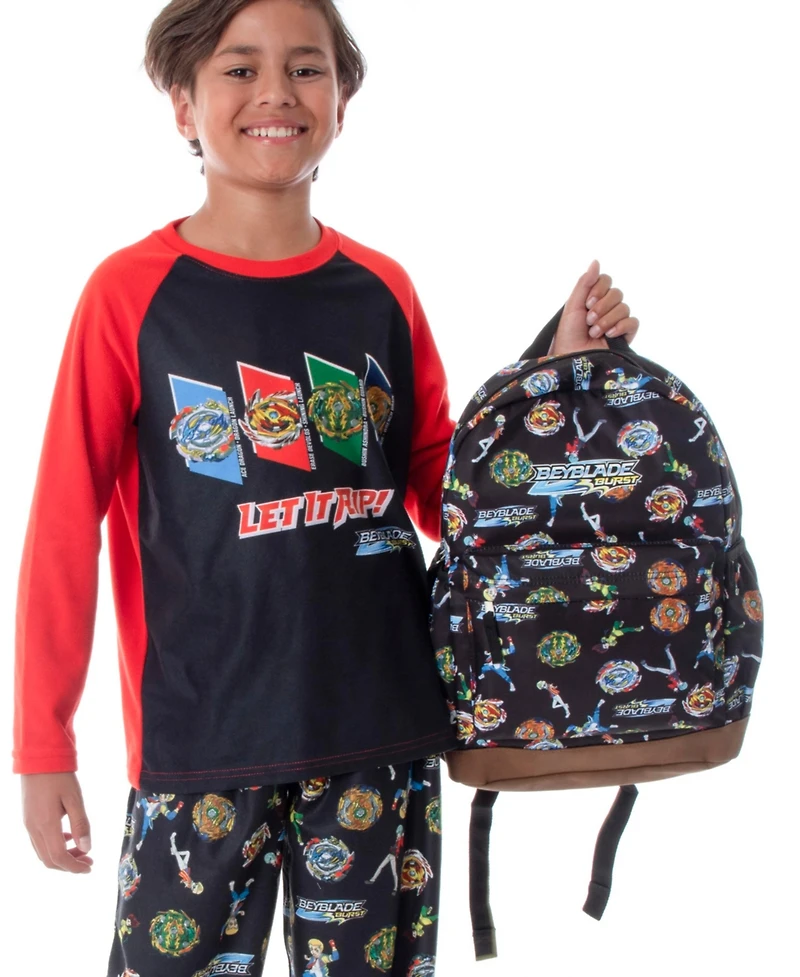 Beyblade Burst Backpack Spinner Top All-Over Characters Anime Pattern School Book Bag