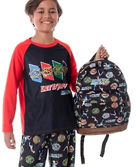 Beyblade Burst Backpack Spinner Top All-Over Characters Anime Pattern School Book Bag