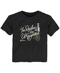 Toddler Boys and Girls Fanatics Black Vegas Golden Knights 2023 Stanley Cup Champions Celebration T-shirt