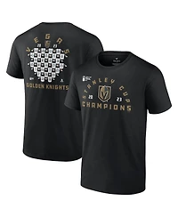 Men's Fanatics Black Vegas Golden Knights 2023 Stanley Cup Champions Jersey Roster T-shirt