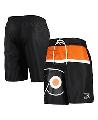 Men's Starter Black Philadelphia Flyers Sea Wind Swim Trunks