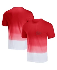 Men's Nfl x Darius Rucker Collection by Fanatics Red, White Kansas City Chiefs Dip Dye Pocket T-shirt