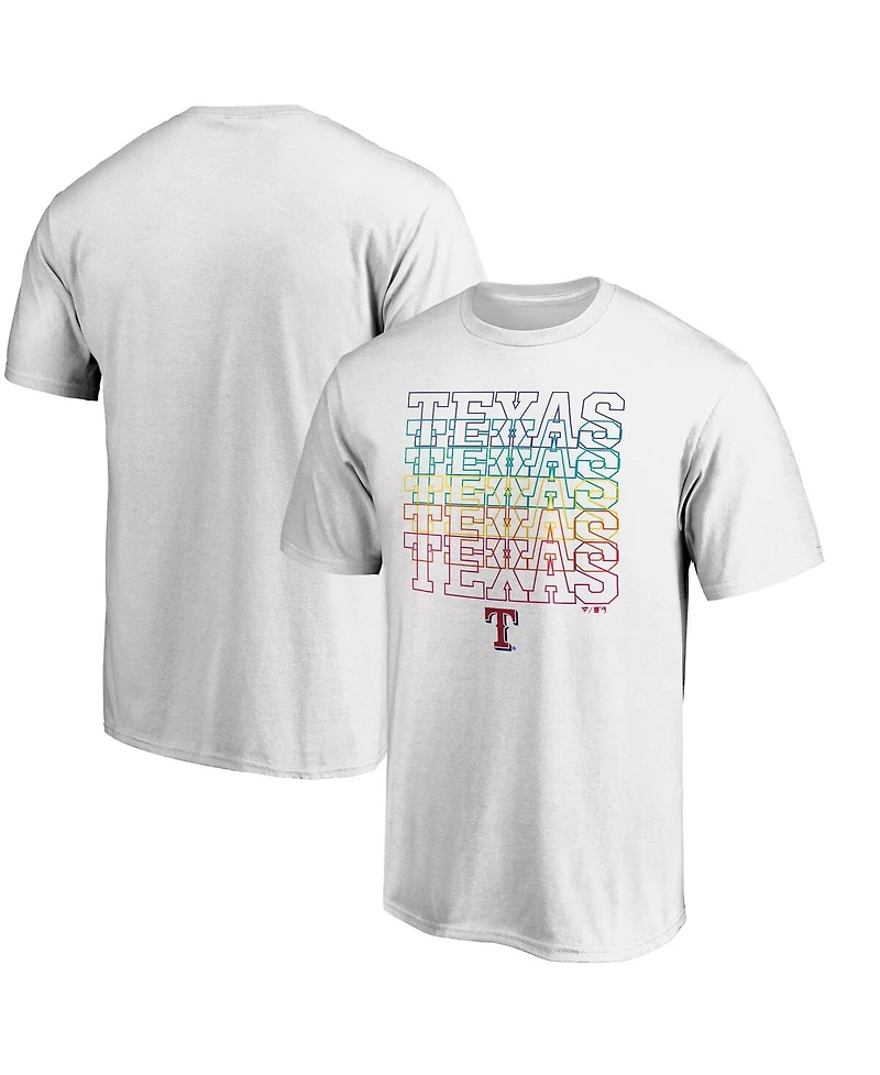 Men's Fanatics White Texas Rangers City Pride T-shirt