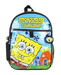 Nickelodeon SpongeBob SquarePants Characters Squidward Patrick Mr. Krabs Sandy Plankton Gary 5 Pc Backpack Lunchbox Icepack Water Bottle