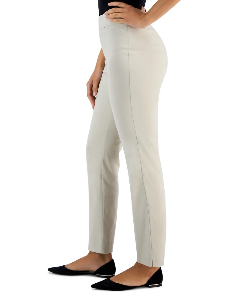 Jm Collection Petite Tummy-Control Cambridge Stretch Slim-Leg Pants, Created for Macy's
