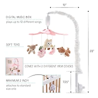 The Peanutshell Little Forest Baby Musical Crib Mobile, 12 Lullabies