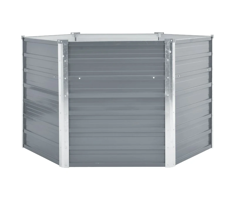 Garden Raised Bed Galvanized Steel 50.8"x50.8"x30.3" Gray