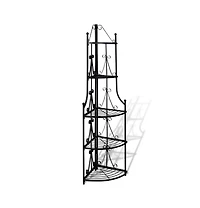 Corner Plant Rack Black 14.2"x23.6"