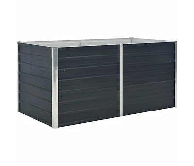 Raised Garden Bed Anthracite 63"x31.5"x30.3" Galvanized Steel