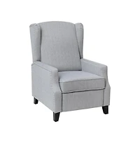 Mauro Contemporary Pushback Recliner With Accent Nail Trim-Wingback Manual