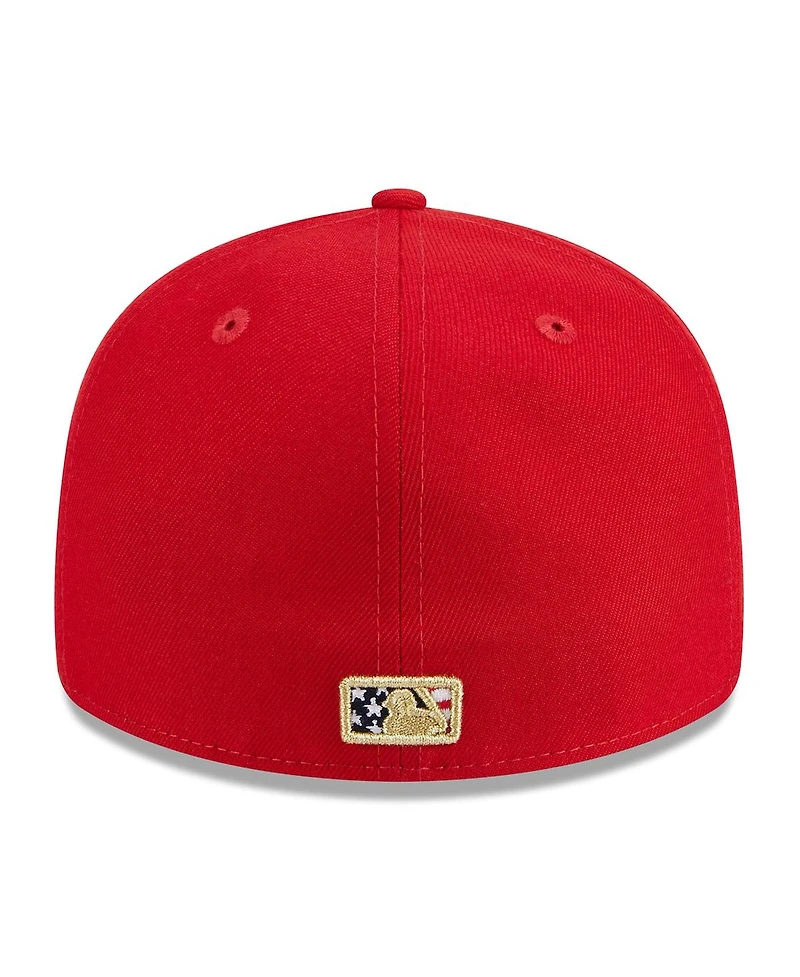 Men's New Era Red Detroit Tigers 2023 Fourth of July Low Profile 59FIFTY Fitted Hat