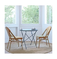 Merrick Lane Celia Indoor/Outdoor Stacking Bistro Chair With Aluminum Frame