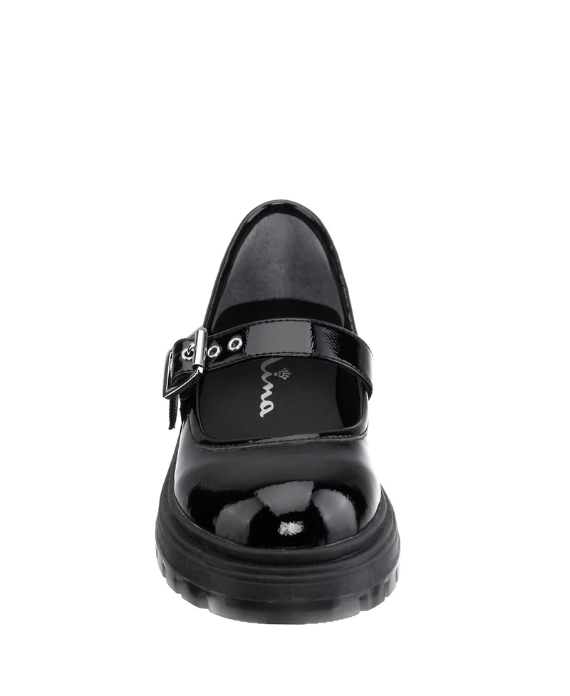 Nina Toddler Girls Kathy Lug Bottom Sole Mary Jane Shoe