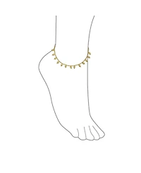 Bling Jewelry Bollywood Indian Payal Multi Dangle Bead Charm Anklet Ankle Bracelet 18K Gold Plated 9.5 Inch