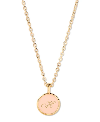 brook & york Enamel Ava Initial Pendant - Gold