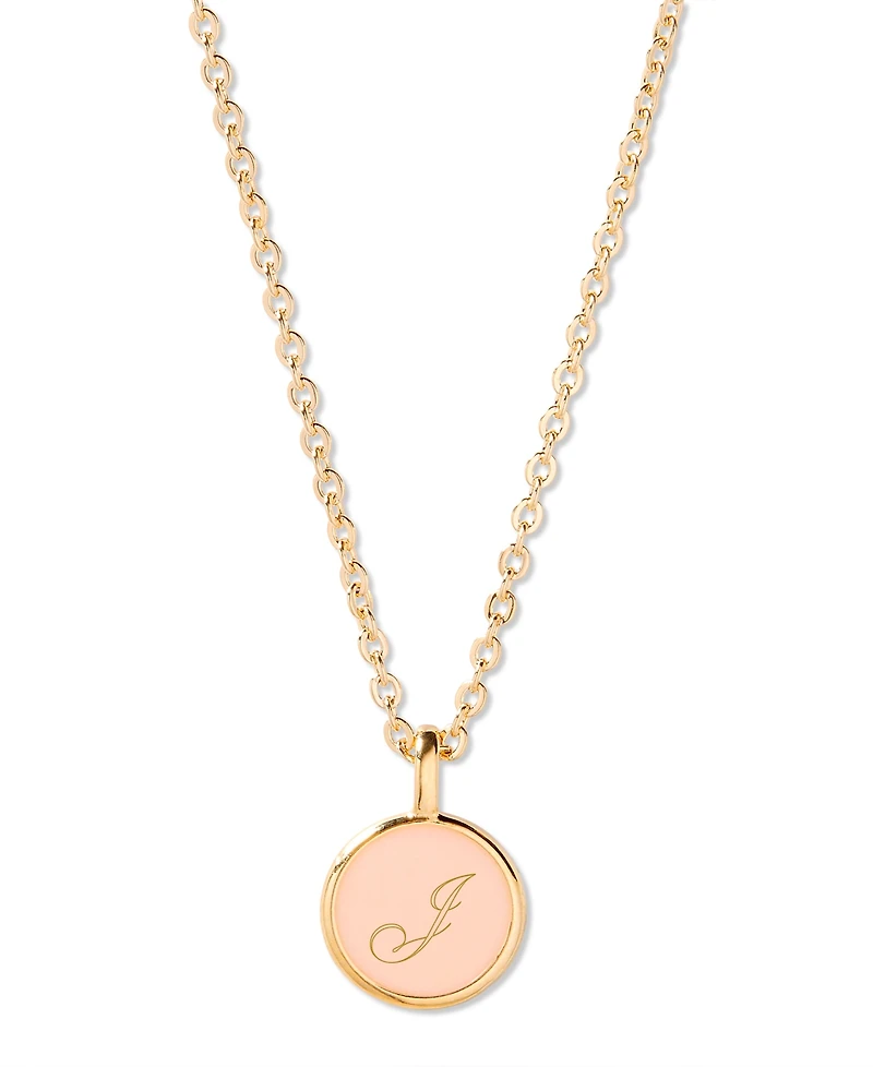brook & york Enamel Ava Initial Pendant - Gold
