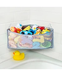 Munchkin Toddler High'n Dry Corner Bath Toy Organizer, Grey