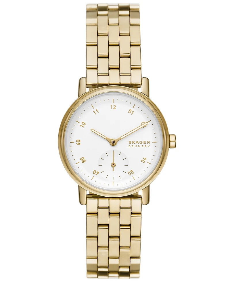 Skagen Women's Kuppel Lille Quartz Three Hand Gold-Tone Stainless Steel Watch, 32mm