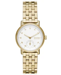 Skagen Women's Kuppel Lille Quartz Three Hand Gold-Tone Stainless Steel Watch, 32mm
