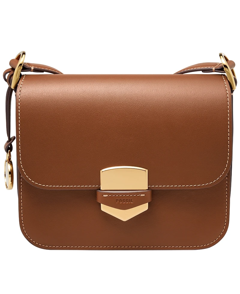 Fossil Lennox Leather Flap Crossbody Bag
