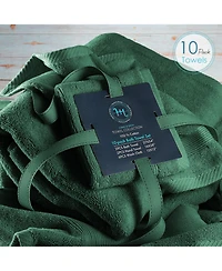 Luxury Soft 10-Piece Towel Set – 600 Gsm 100% Combed Cotton | 2 Bath Towels, Hand Towels & 6 Washcloths