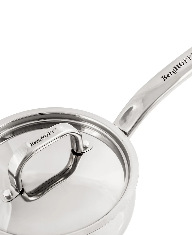 BergHOFF Belly Shape 18/10 Stainless Steel 6.25" Sauce Pan with Ss Lid, 1.5qt.