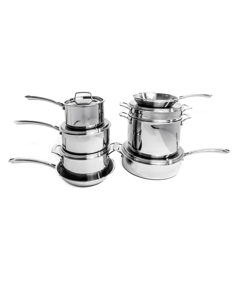 BergHOFF Professional 13pc Tri-Ply 18/10 Stainless Steel Cookware Set with Ss Lids
