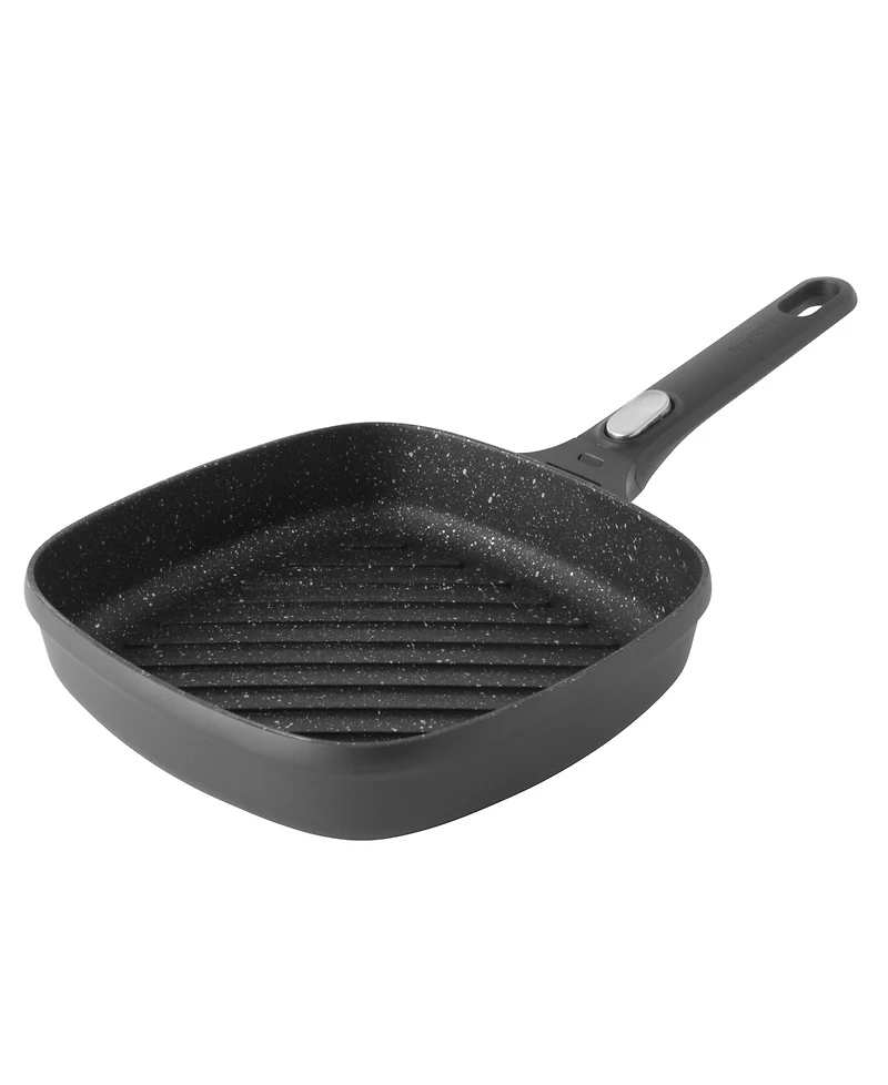 BergHOFF Gem 4Pc Nonstick Cast Aluminum Cookware Set, Fry pan, Grill Pan & Saute Pan