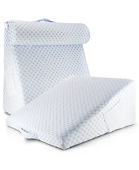 Nestl 12" Cooling Foam Wedge Pillow with Bolster Pillow