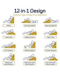 Nestl Adjustable Cooling Cover and Extra Pillow Bed Wedge Pillow