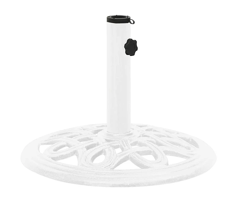 Umbrella Base White 15.7"x15.7"x12.6" Cast Iron
