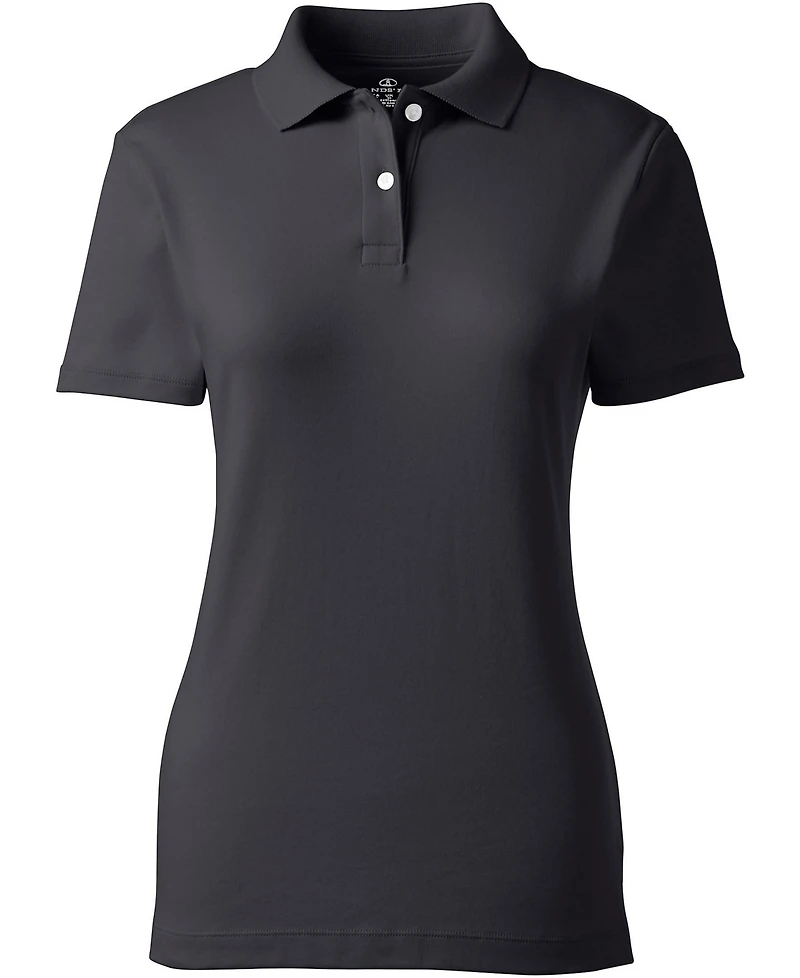 Lands' End Women's Short Sleeve Feminine Fit Interlock Polo Shirt