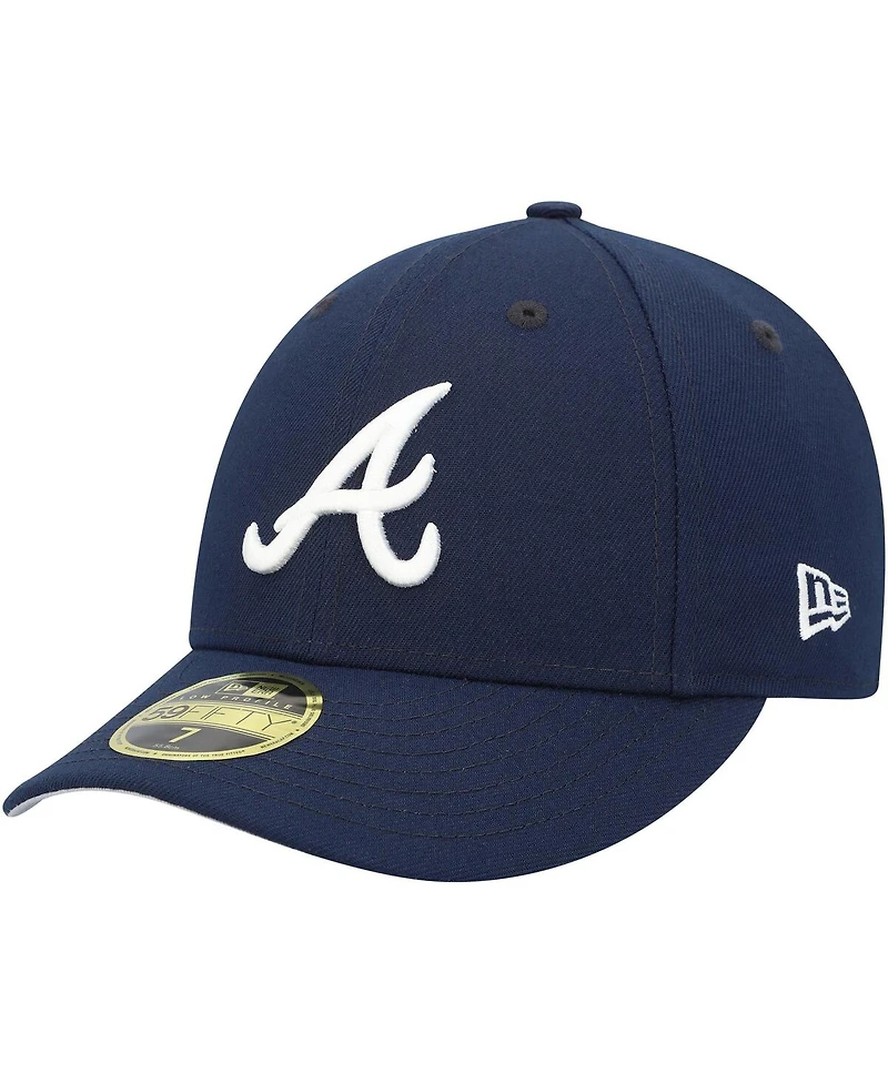 Men's New Era Navy Atlanta Braves Oceanside Low Profile 59FIFTY Fitted Hat