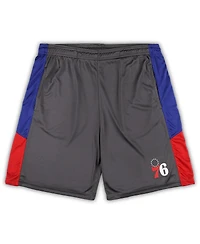 Men's Fanatics Gray Philadelphia 76ers Big and Tall Shorts