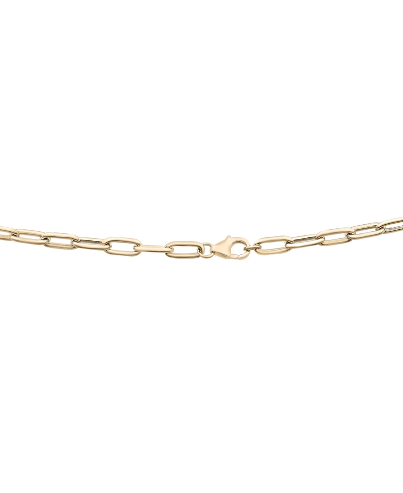 Wrapped in Love Diamond Heart Paperclip Link 17" Pendant Necklace (1/2 ct. t.w.) in 14k Gold, Created for Macy's