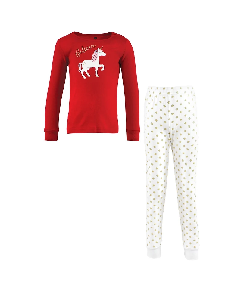 Hudson Baby Girls Cotton Pajama Set, Llama