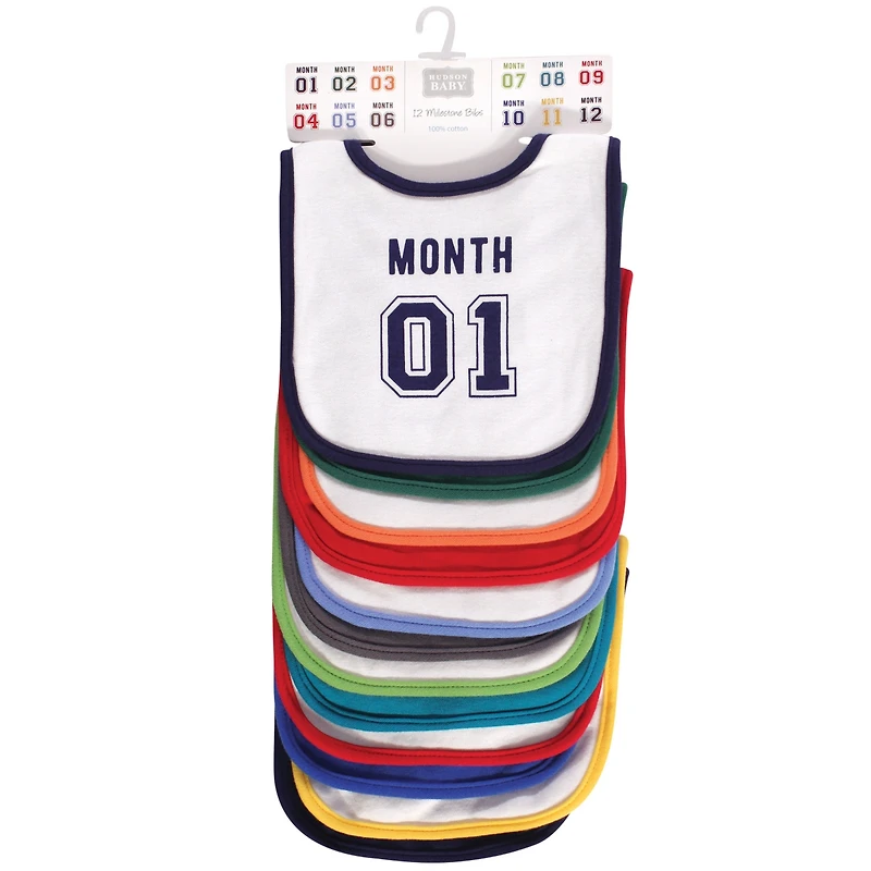 Hudson Baby Infant Boy Cotton Bibs 12pk